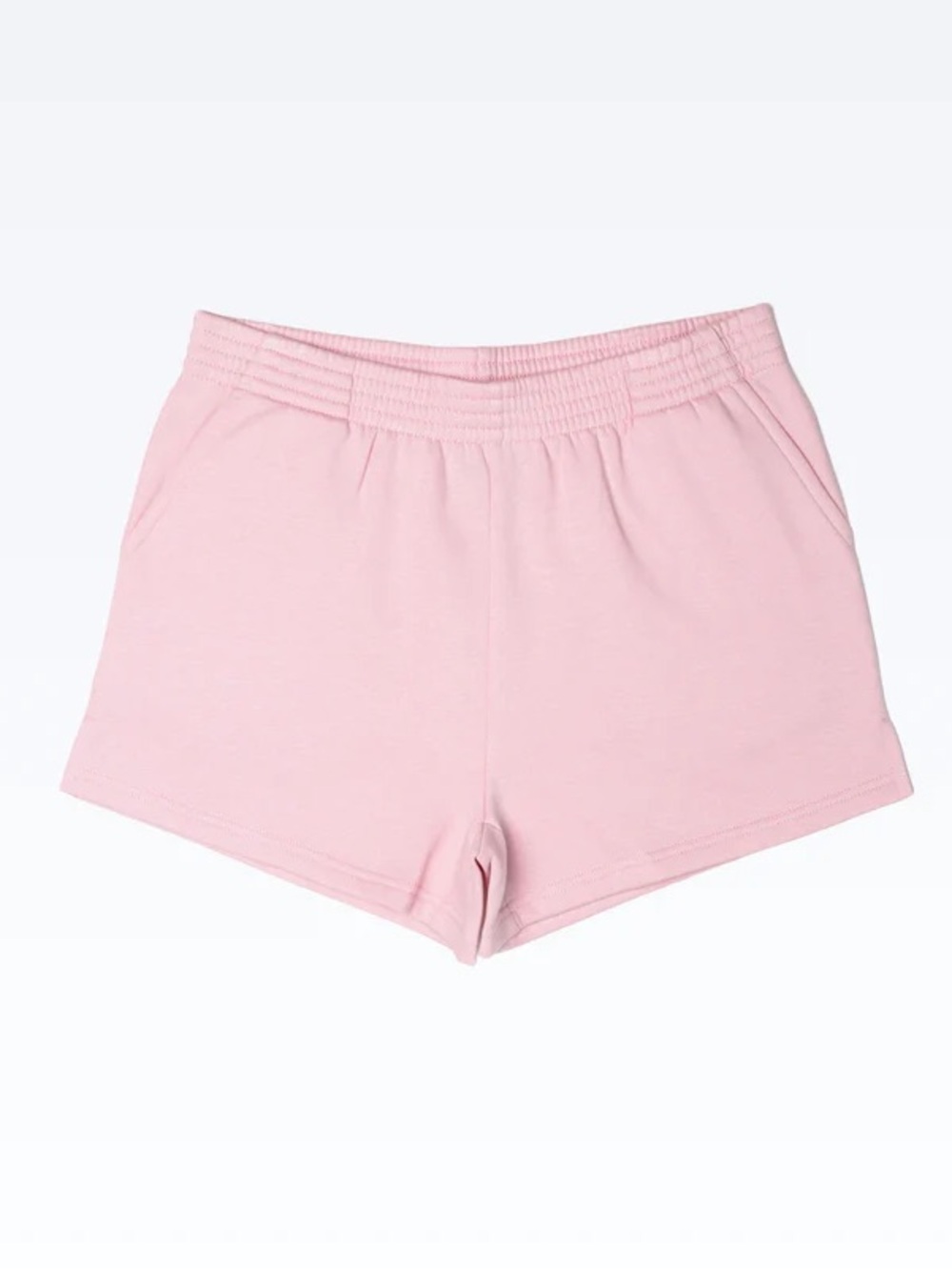 Women's Light Pink Athletic Shorts with Elastic Waist